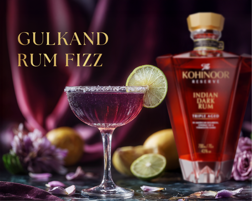 Gulkand Rum Fizz